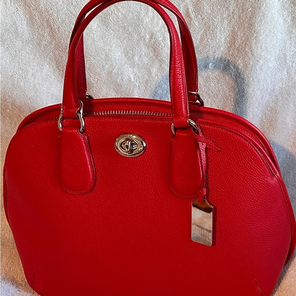 NWOT Coach Red Prince Street Sachel - Picture 1 of 9